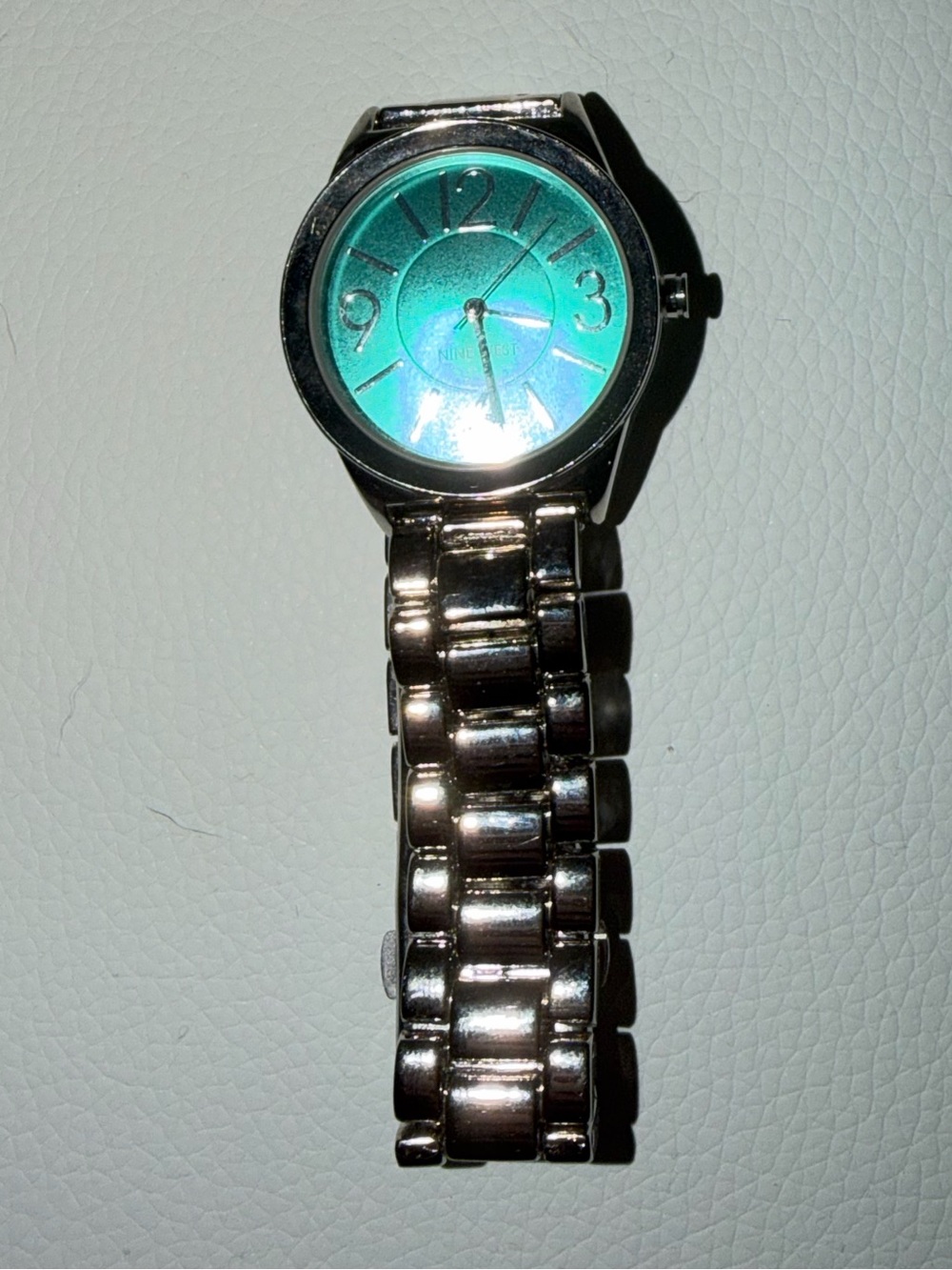 Nine West Vintage Turqouise/Aqua Silver Bracelet Watch